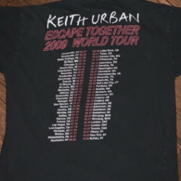 Keith Urban 2009 Escape Together tour shirt size s - Picture 2 of 2